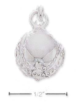 
Sterling Silver High Polish 3d Baseball Charm
