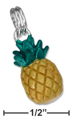 
Sterling Silver Enamel Yellow Pineapple Charm
