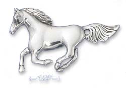 
Sterling Silver High Polish Running Horse Pin
