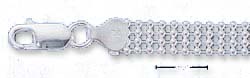 
Sterling Silver 4-Row Bead - 7 Inch Bracelet
