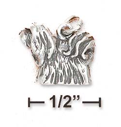 
Sterling Silver 3d Antiqued Lhasa Apso Charm
