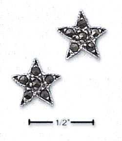 
Sterling Silver Marcasite Star Post Earrings
