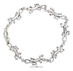 
Sterling Silver 7 Inch Gecko Link Bracelet
