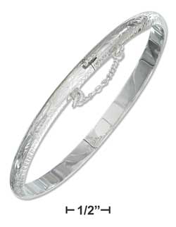 
Sterling Silver 5mm Etched Bangle Bracelet
