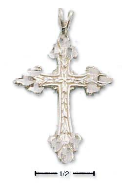 
Sterling Silver Fancy DC Solid Cross Charm
