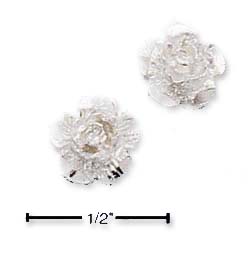 
Sterling Silver DC Open Rose Post Earrings
