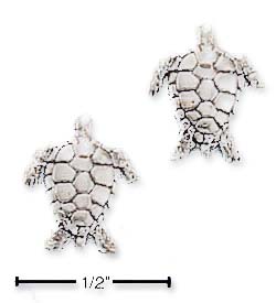 
Sterling Silver Large Turtle Post Earrings
