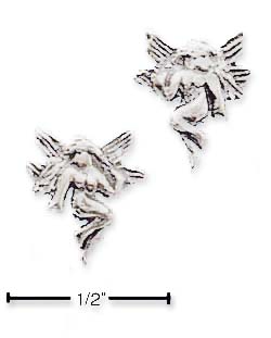 
Sterling Silver Posing Fairy Post Earrings
