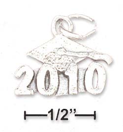 
Sterling Silver 2010 Graduation Cap Charm
