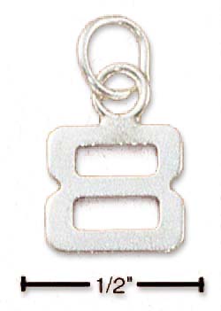 
Sterling Silver Fine Lined Number 8 Charm
