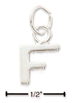 
Sterling Silver Fine Lined Letter F Charm
