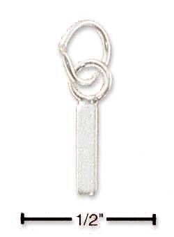 
Sterling Silver Fine Lined Letter I Charm
