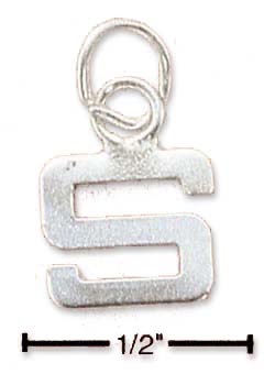 
Sterling Silver Fine Lined Letter S Charm
