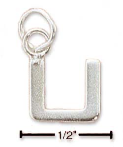 
Sterling Silver Fine Lined Letter U Charm
