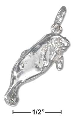 
Sterling Silver High Polish Manatee Charm
