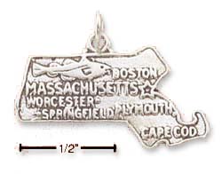 
Sterling Silver Massachusetts State Charm
