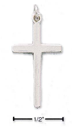 
Sterling Silver Medium Plain Cross Charm
