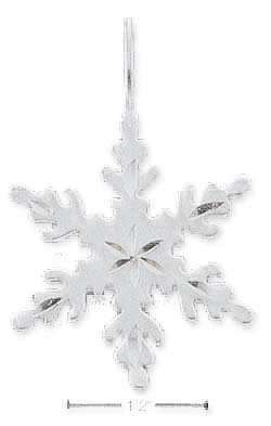 
Sterling Silver Satin/DC Snowflake Charm
