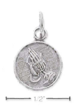 
Sterling Silver Tiny Children Praying Hands Charm
