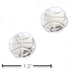 
Sterling Silver Basketball Post Earrings
