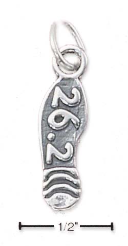 
Sterling Silver 26.2 Sneaker Sole Charm
