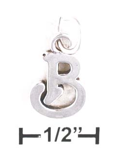 
Sterling Silver Letter B Scrolled Charm
