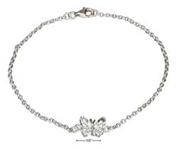 
Sterling Silver 9 Inch Butterfly Anklet
