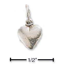 
Sterling Silver Tiny Children Puffed Heart Charm
