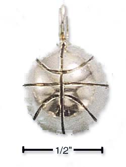 
Sterling Silver Basketball Charm (Half)
