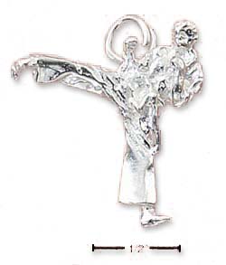 
Sterling Silver Large Karate Kick Charm
