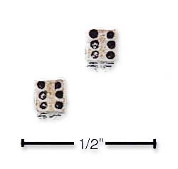 
Sterling Silver Mini Children Dice Post Earrings
