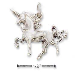 
Sterling Silver Prancing Unicorn Charm
