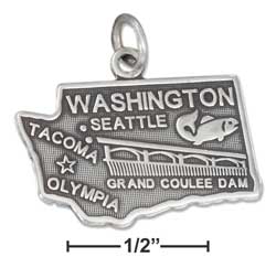 
Sterling Silver Washington State Charm
