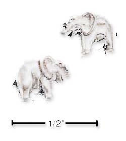 
Sterling Silver Elephant Post Earrings
