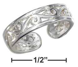 
Sterling Silver Open Scrolled Toe Ring
