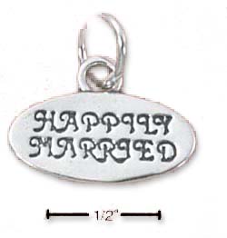 
Sterling Silver Happily Married Charm
