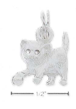 
Sterling Silver Satin/DC Kitten Charm
