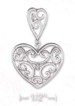 
Sterling Silver 13mm Heart Shape Bail
