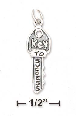 
Sterling Silver Key To Success Charm
