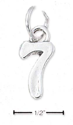 
Sterling Silver Number 7 Seven Charm
