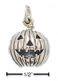 
Sterling Silver Jack-O-Lantern Charm
