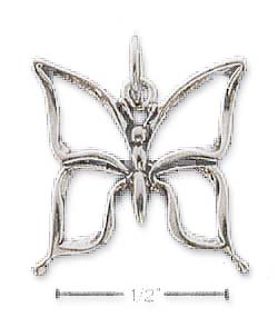 
Sterling Silver Open Butterfly Charm
