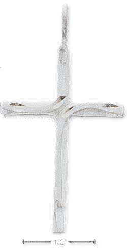 
Sterling Silver Satin/DC Cross Charm
