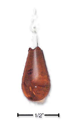 
Sterling Silver Amber Teardrop Charm
