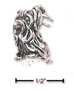 
Sterling Silver 3-D Yorkie Dog Charm
