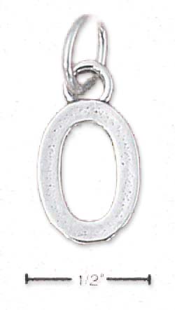 
Sterling Silver Number 0 Zero Charm
