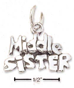 
Sterling Silver Middle Sister Charm
