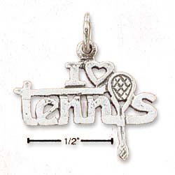 
Sterling Silver I Love Tennis Charm
