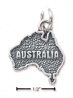 
Sterling Silver Australia Map Charm
