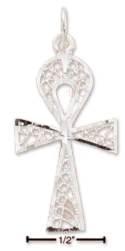 
Sterling Silver Filigree Ankh Charm
